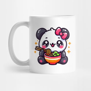 Panda Girl Eating Ramen Mug